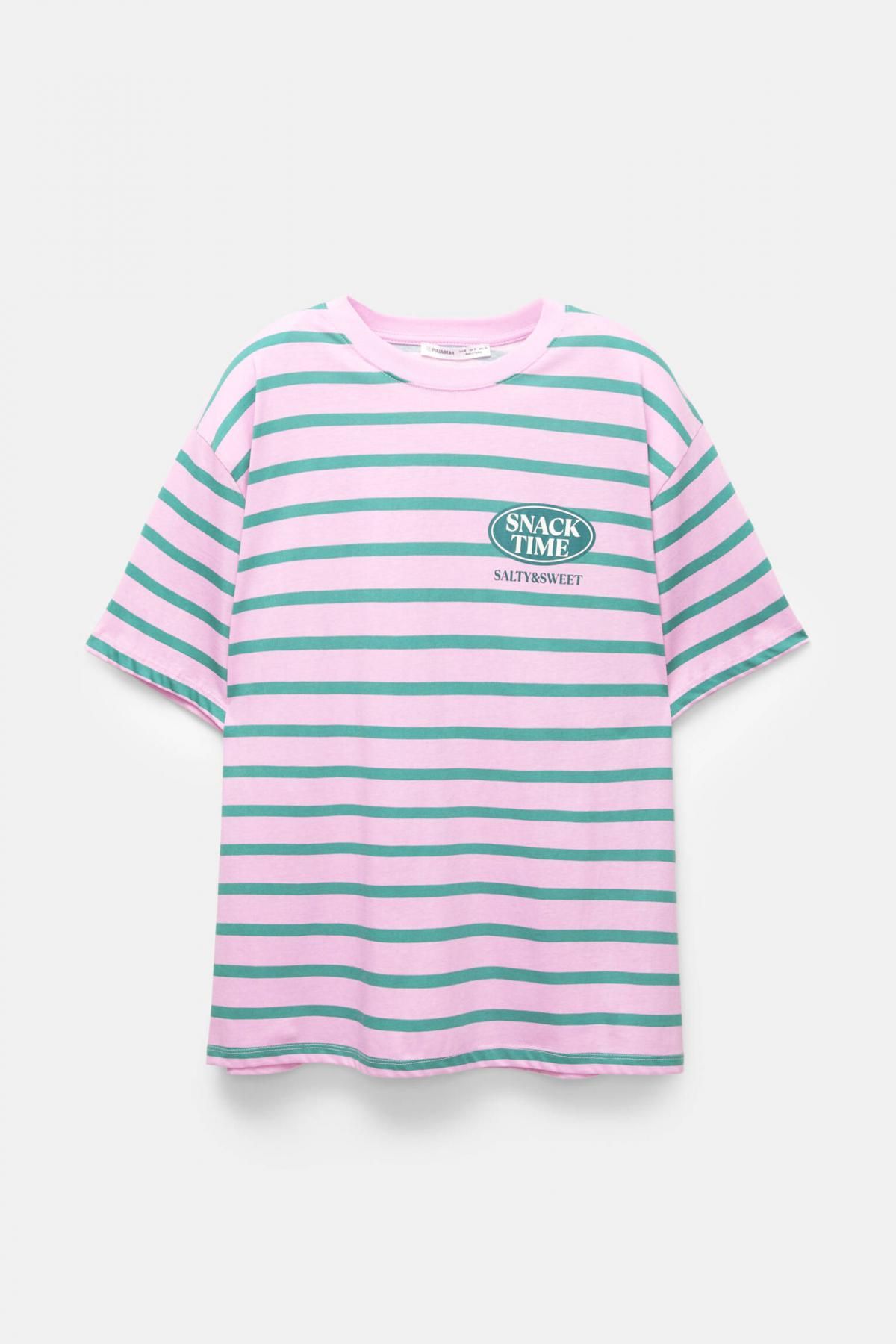 풀앤베어 스트라이프 그래픽 반팔 티셔츠 7151/324 STRIPED - 메인 이미지