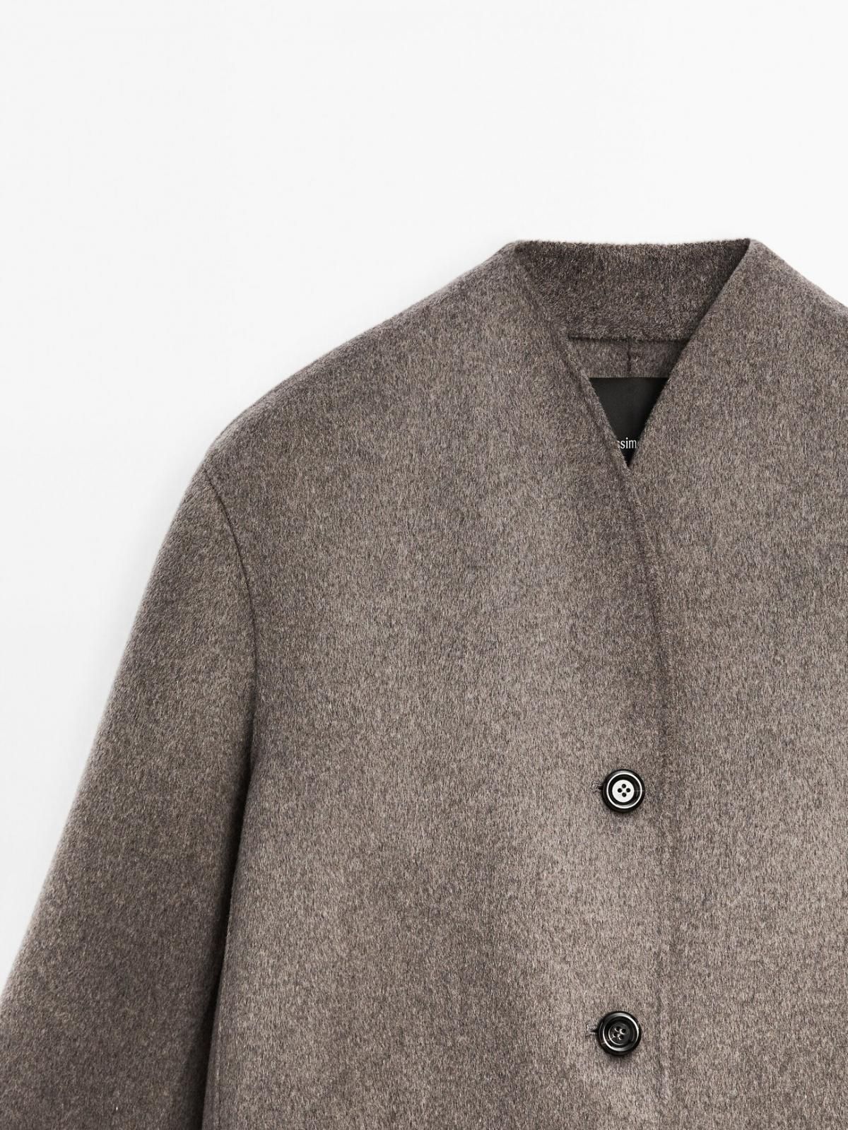 마시모두띠 프리미엄 울블렌드 하이넥 롱코트 6439/989 GREY - 상세 이미지 3