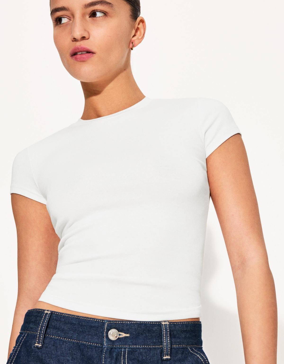 버쉬카 크루넥 반팔 티셔츠 2666/152 OFF WHITE - 상세 이미지 4