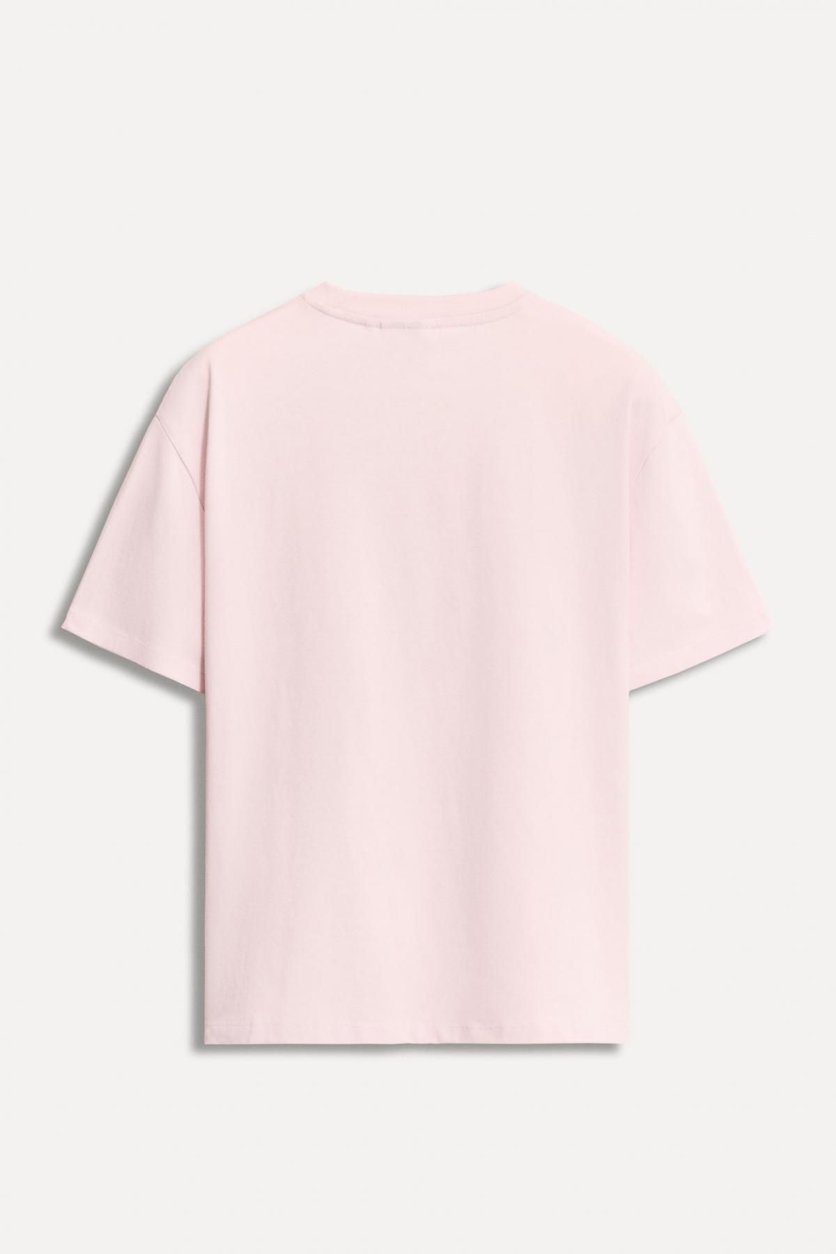 자라 패치포켓 라운드넥 코튼 반팔 티셔츠 0085/011 PALE PINK - 상세 이미지 2