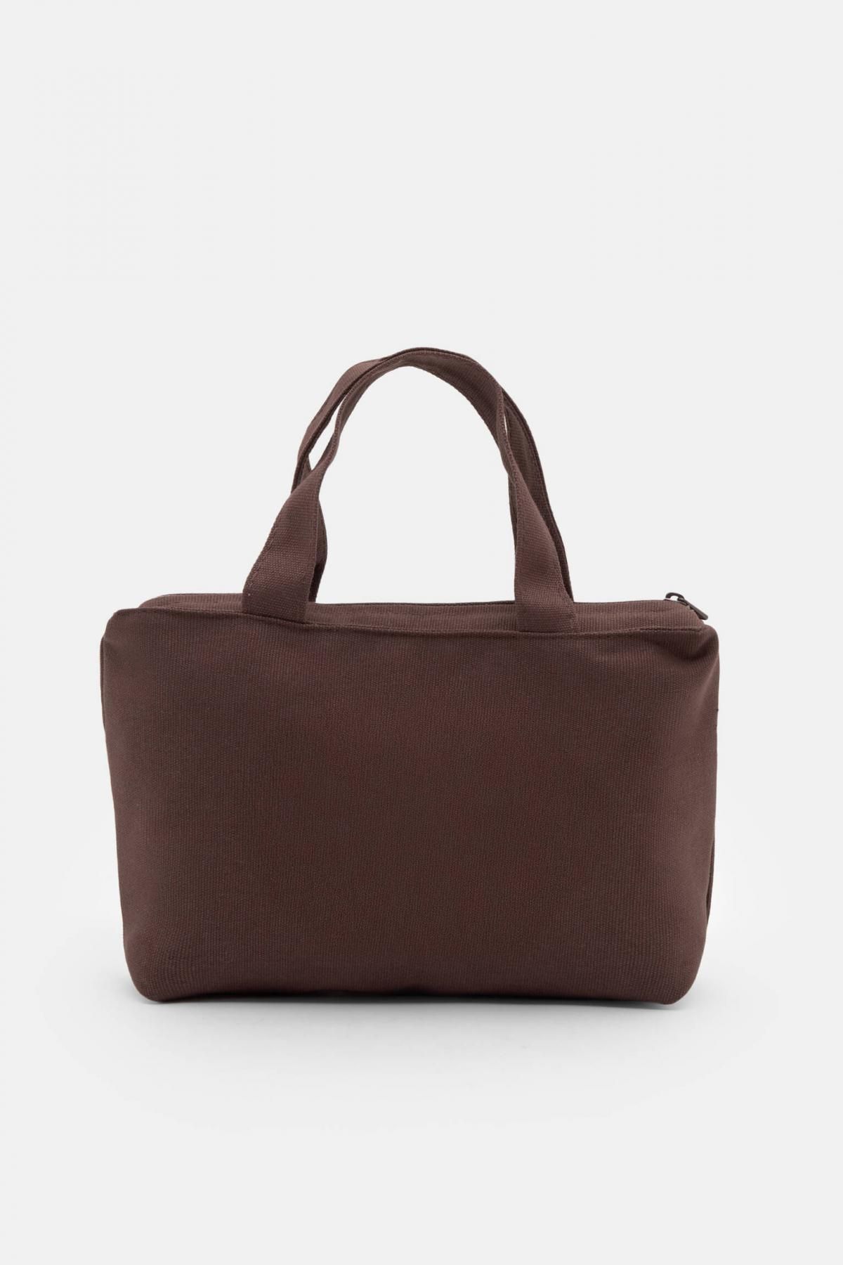풀앤베어 데일리 미니 토트백 브라운 썬 그래픽 코튼 3987/315 BROWN - 상세 이미지 5