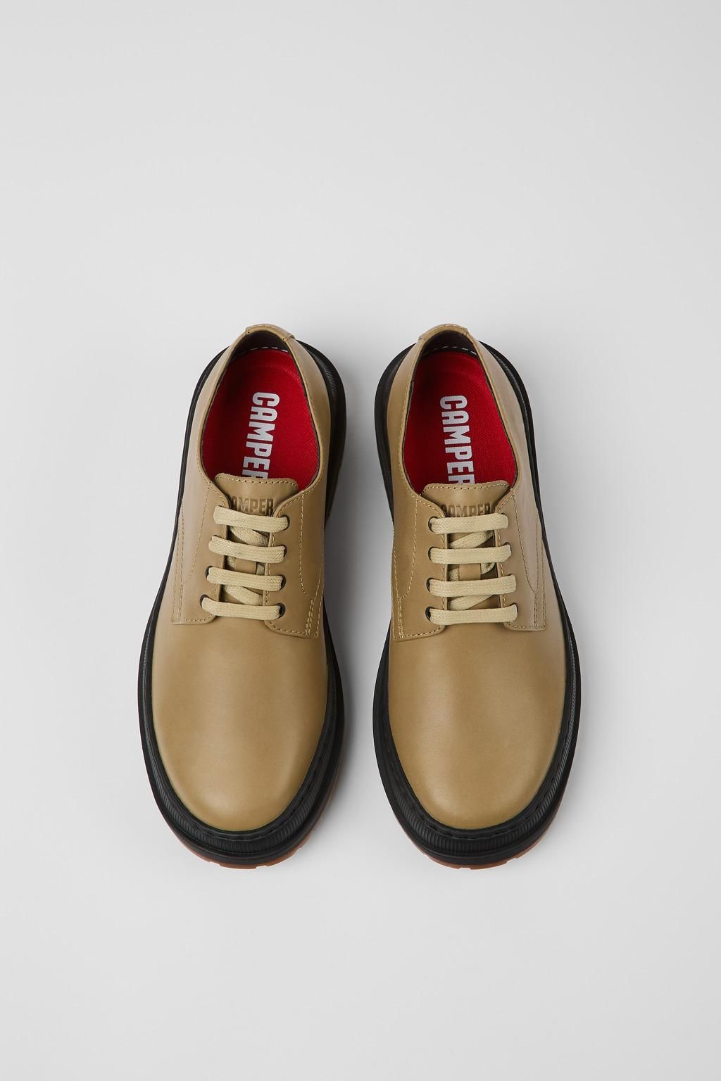 캠퍼 베이지 레더 슈즈 Brutus Trek K201436-003 BEIGE - 상세 이미지 4