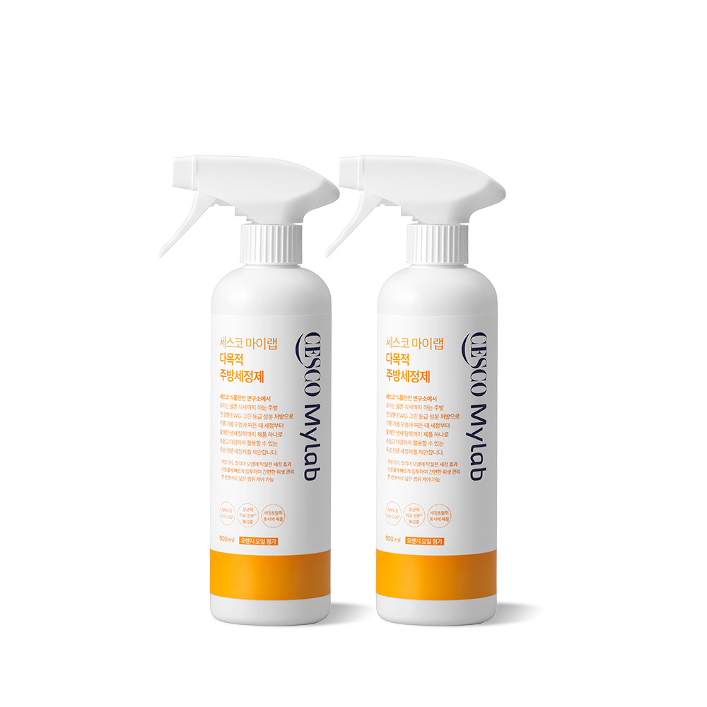 세스코 마이랩 다목적 주방세정제 500ml x 2개 전자레인지 기름때 청소 탈취 - 상품 이미지