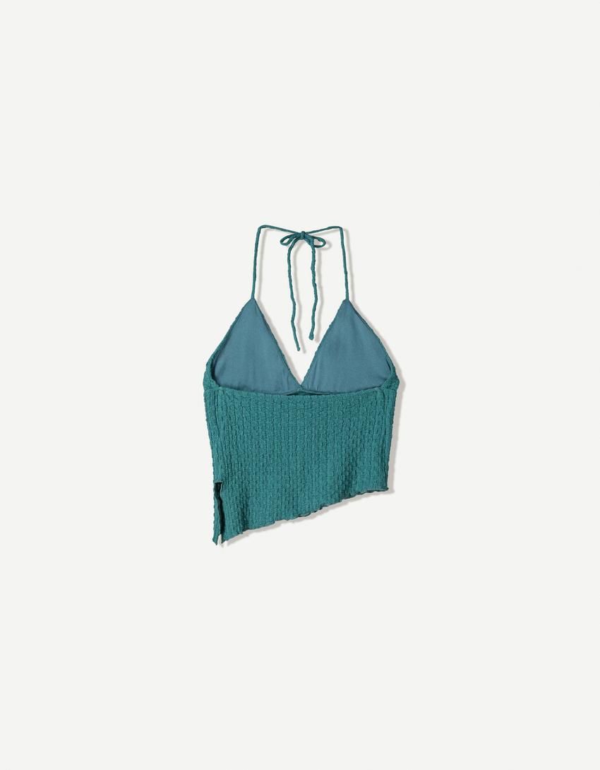 버쉬카 비대칭 스트랩 민소매 탑 8689/218 GREEN - 상세 이미지 5