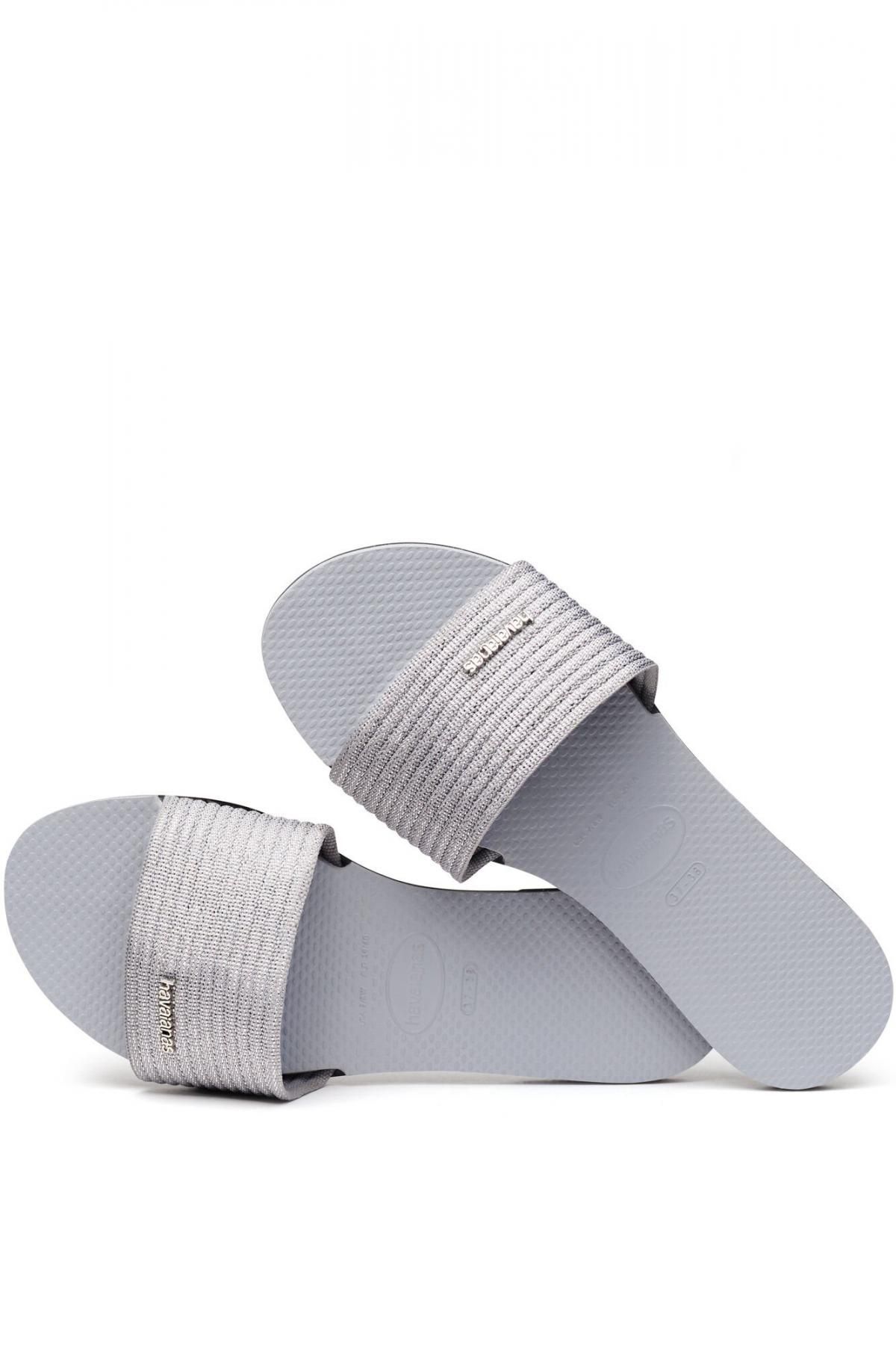 하바이아나스 메탈릭 슬라이드 샌들 Havaianas You Malta Metallic 4183434 GRIS - 상세 이미지 5