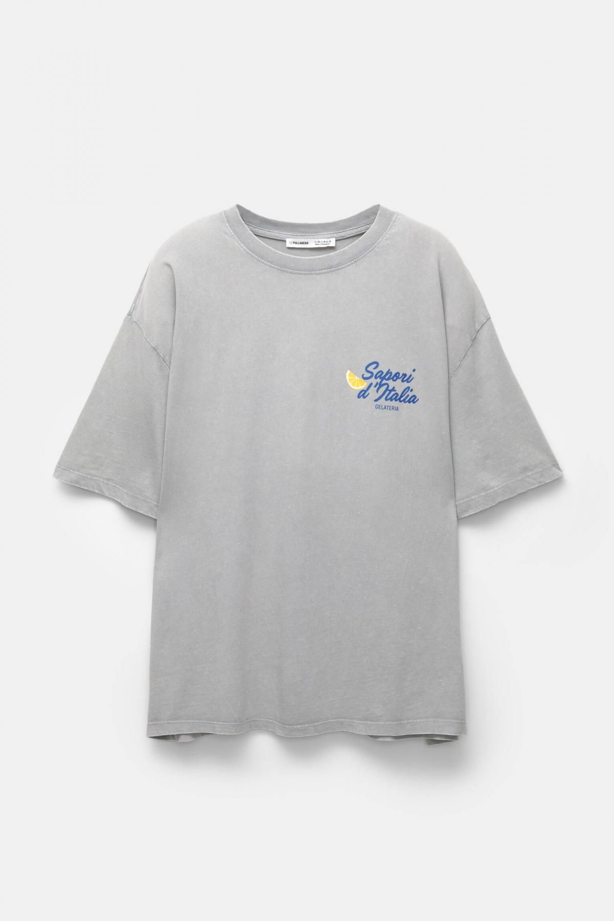 풀앤베어 라운드넥 레몬 그래픽 반팔 티셔츠 7150/394 PALE GREY - 상품 이미지