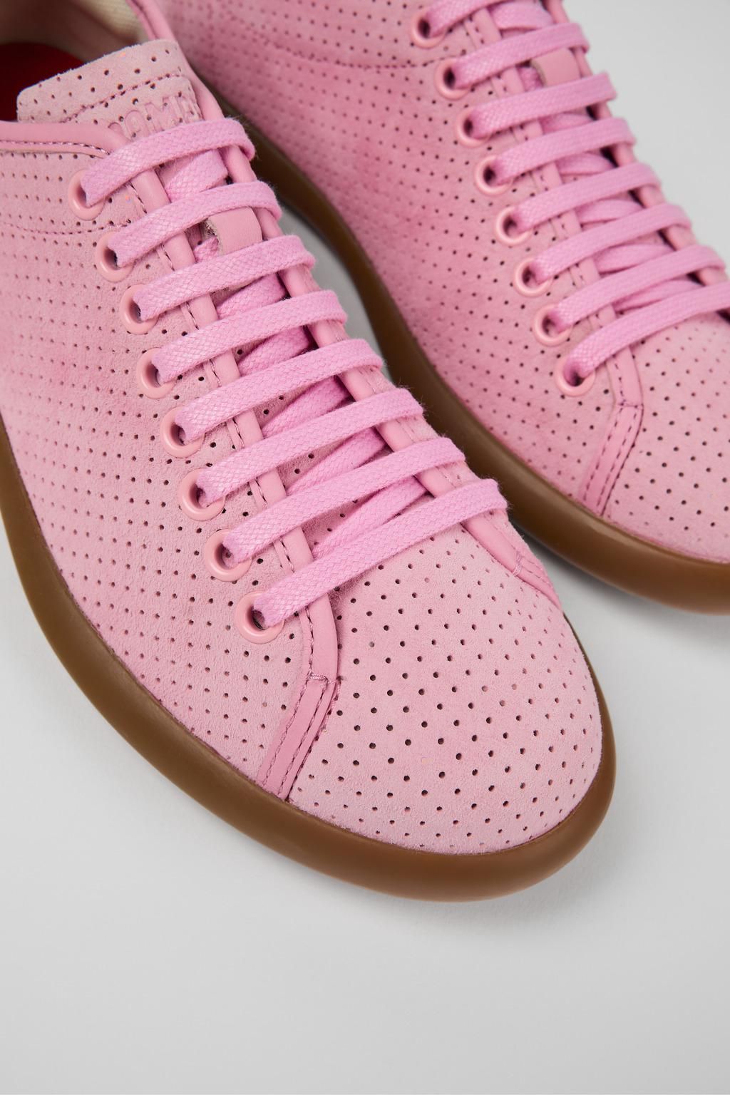 캠퍼 친환경 핑크 누벅 베이직 스니커즈 Pelotas Soller K201668-005 PINK - 상세 이미지 2