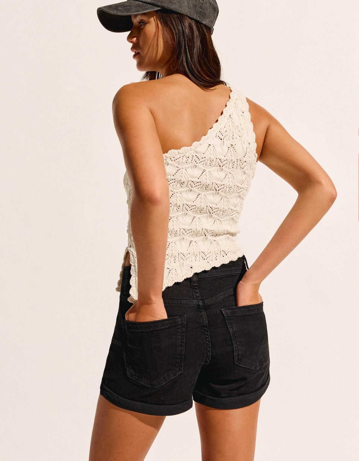 버쉬카 롤업 데님 쇼츠 3315/089 BLACK - 상세 이미지 4