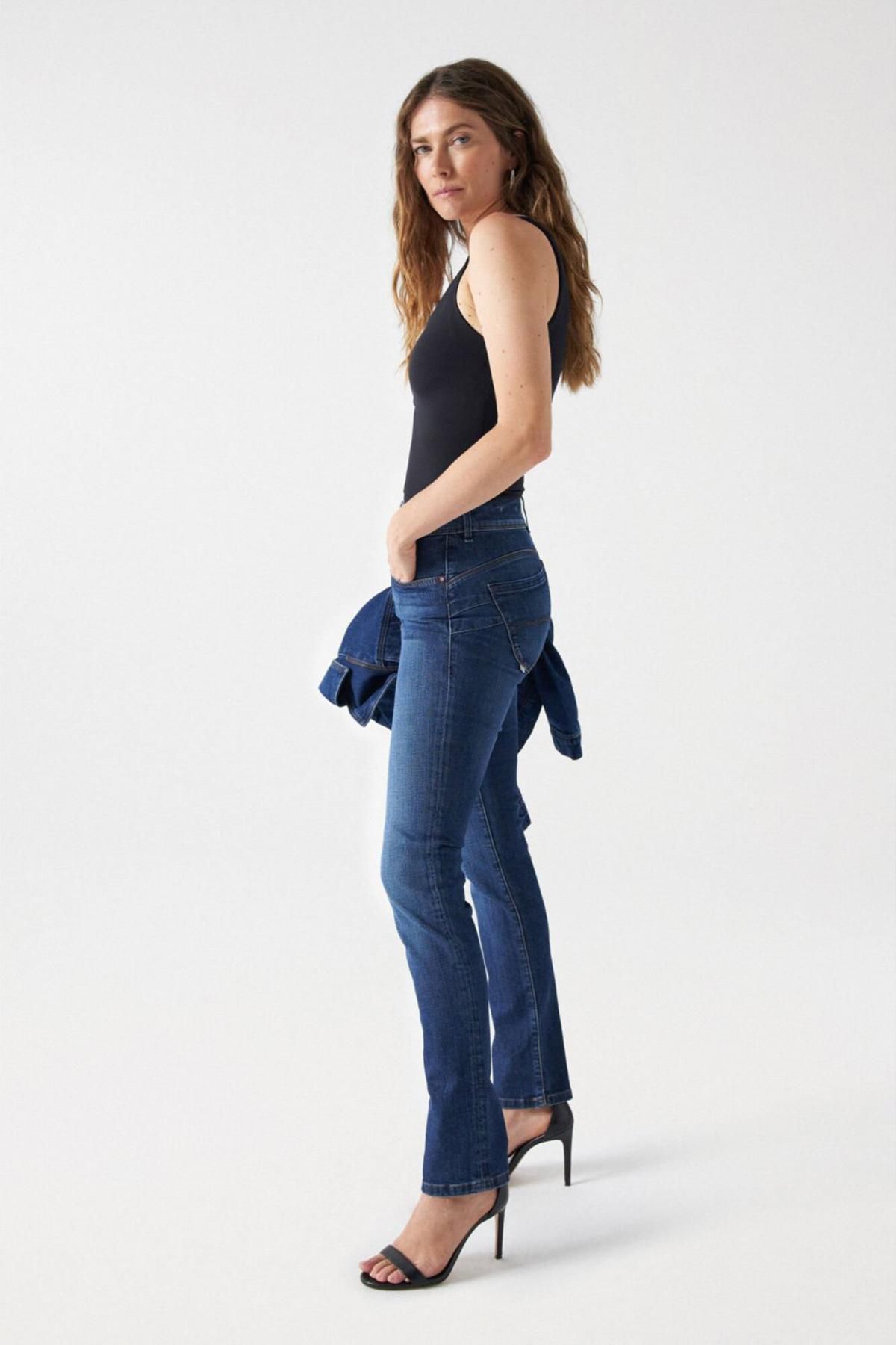 살사진스 모던 푸쉬인 슬림핏 데님 팬츠 7180731 AZUL - 상세 이미지 2