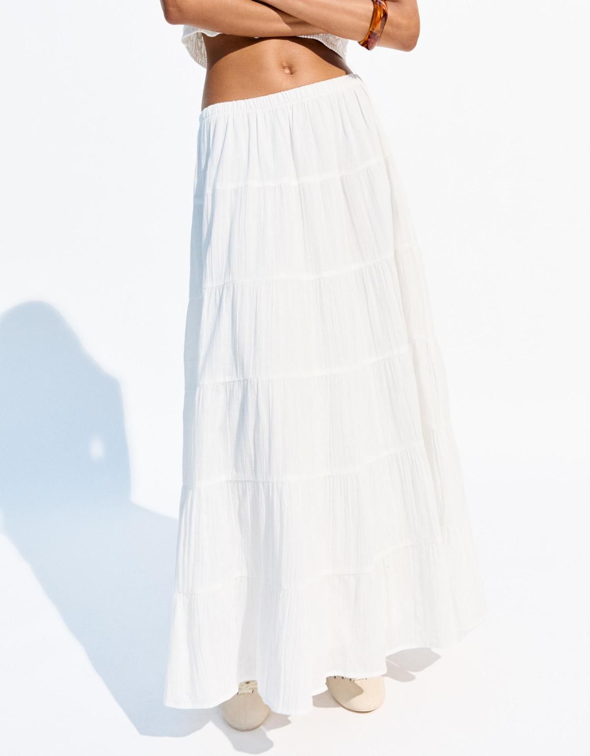 버쉬카 보헤미안 맥시 스커트 0978/207 OFF WHITE - 상세 이미지 3
