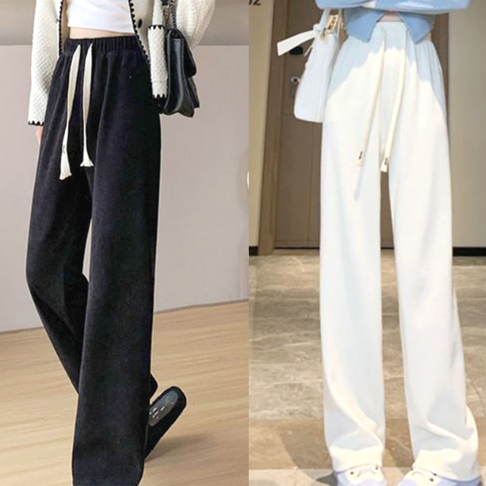 여성 기모 바지 포근한 융털 방한 체형 커버 팬츠 - 상품 이미지