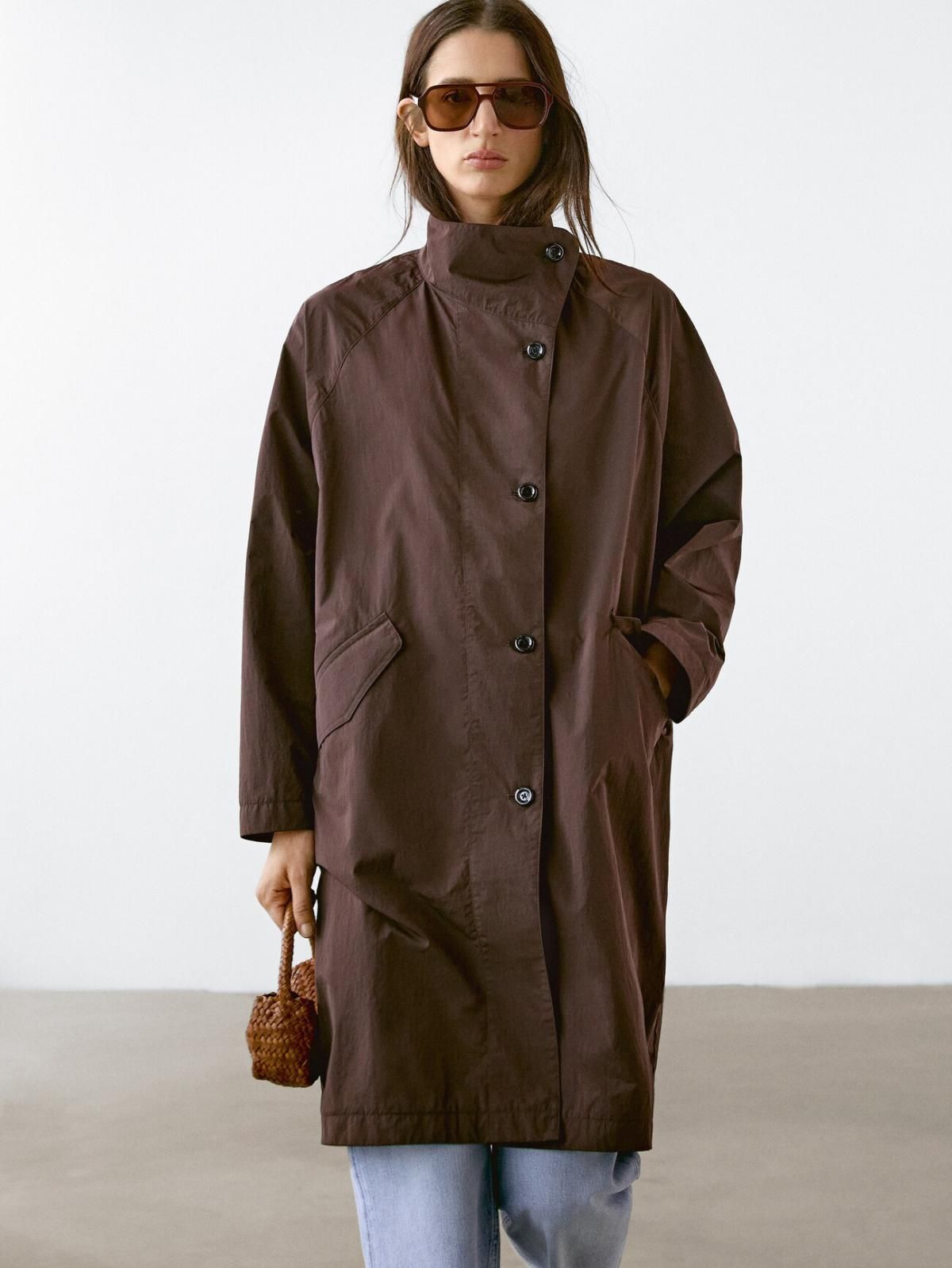 마시모두띠 테크니컬 방수 라이트웨이트 트렌치코트 6781/881 BURGUNDY - 상세 이미지 4