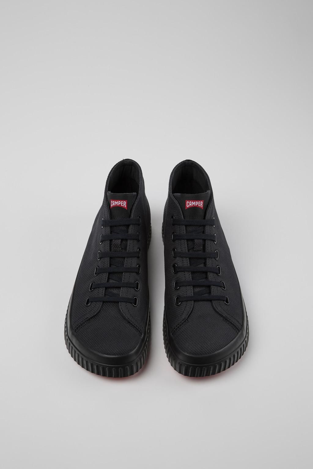 캠퍼 친환경 리사이클 코튼 테크니컬 스니커즈 Peu Roda K400742-013 BLACK - 상세 이미지 4