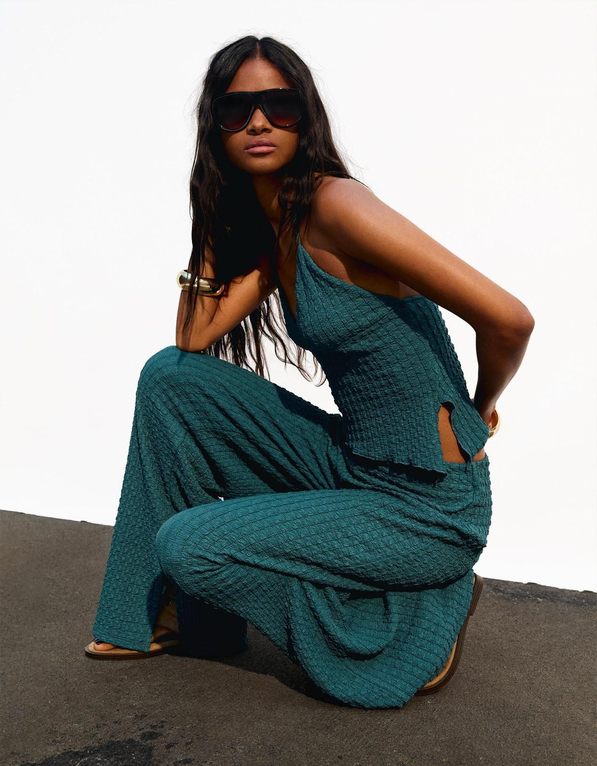 버쉬카 트렌디 와이드핏 와이드 팬츠 5097/218 GREEN - 상세 이미지 3