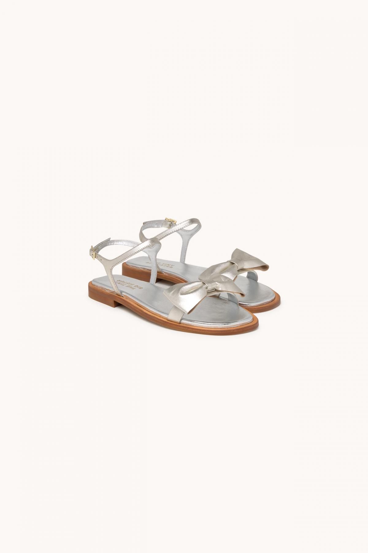 타이니코튼 메탈릭 리본 스트랩 샌들 SS25-808R71 ONE COLOR - 상세 이미지 4
