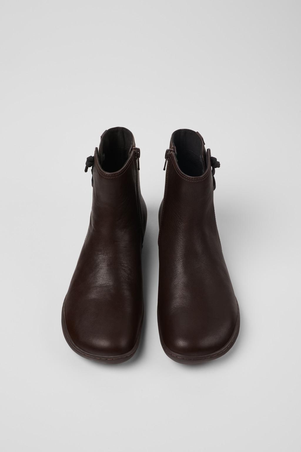 캠퍼 컴포트 브라운 레더 앵클부츠 Peu K400676-007 BROWN - 상세 이미지 4