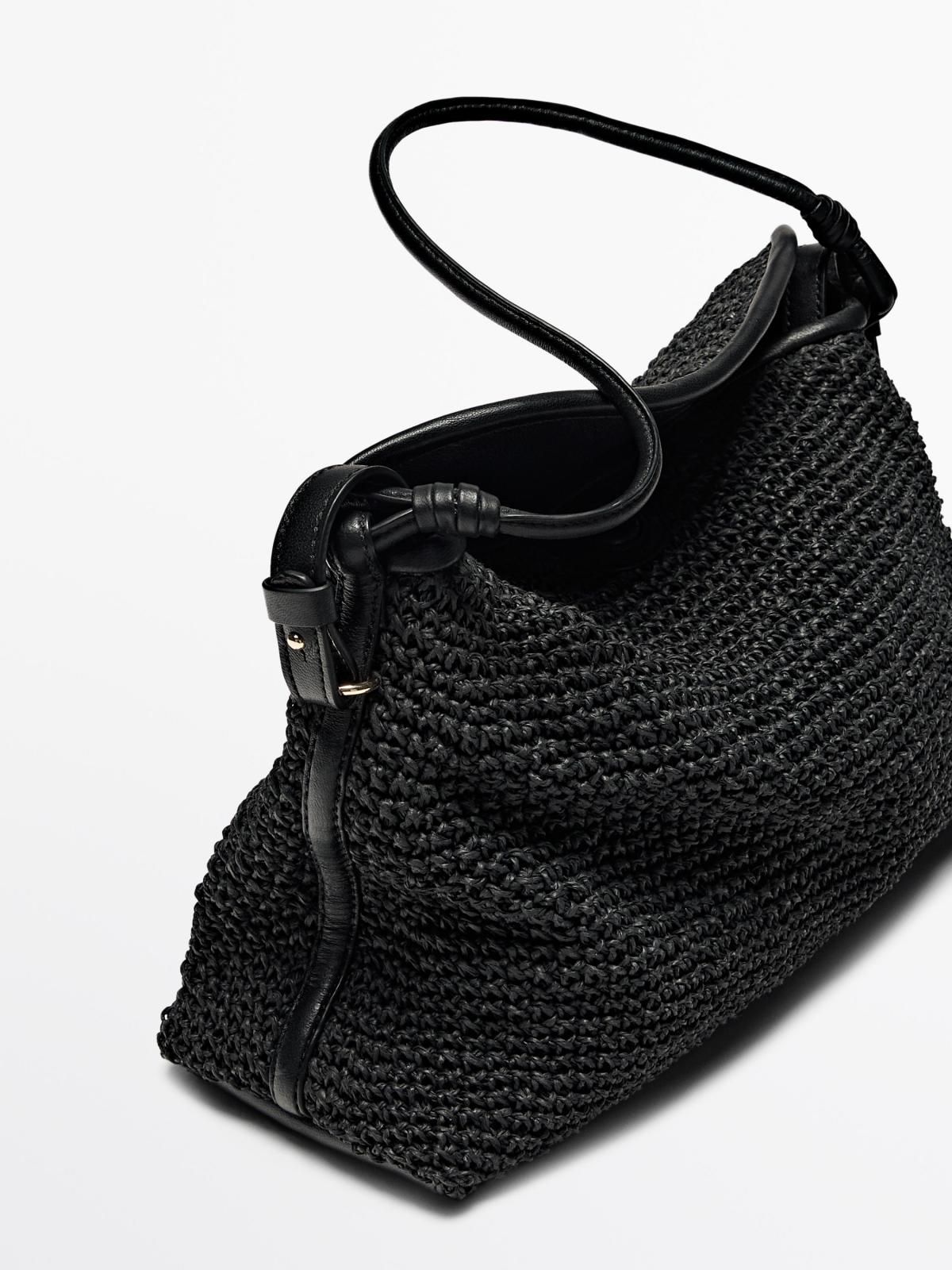 마시모두띠 브레이드 페이퍼 블랙 사첼백 6929/644 BLACK - 상세 이미지 2