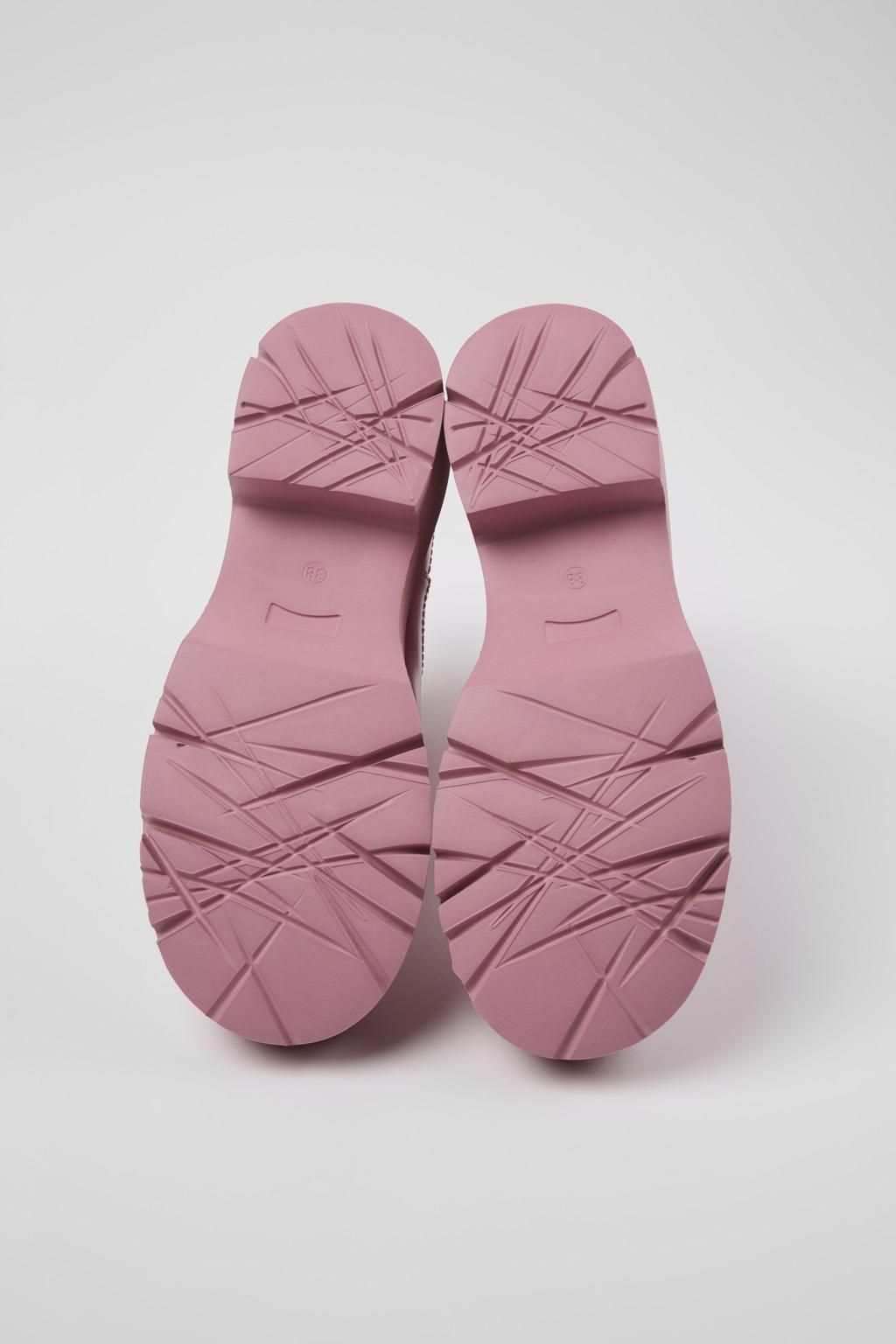 캠퍼 청키솔 핑크 레더 첼시부츠 Milah K400704-003 PINK - 상세 이미지 5