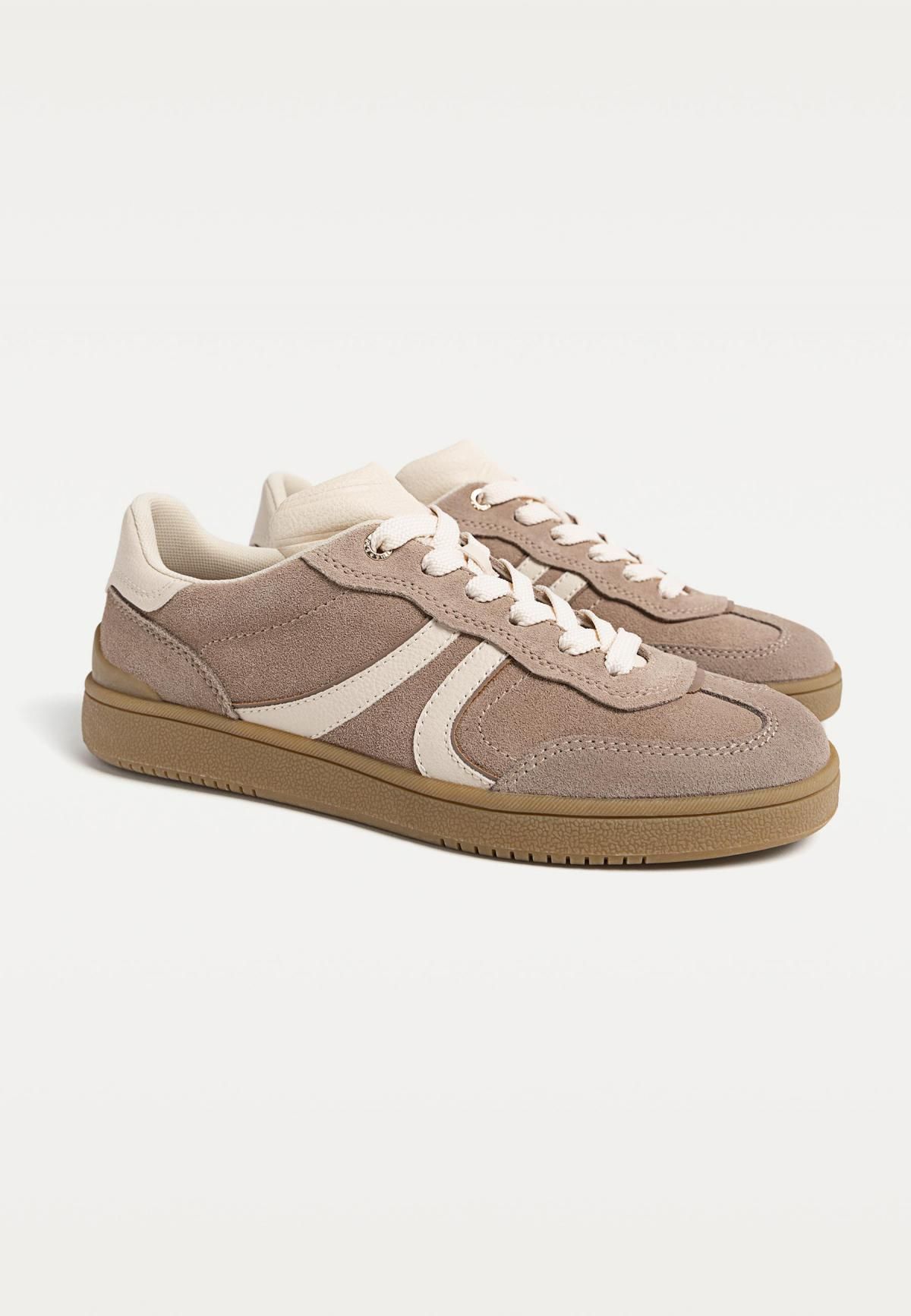 스트라디바리우스 테크니컬 레더 캐주얼 로우탑 스니커즈 9009/570 BEIGE - 상세 이미지 2