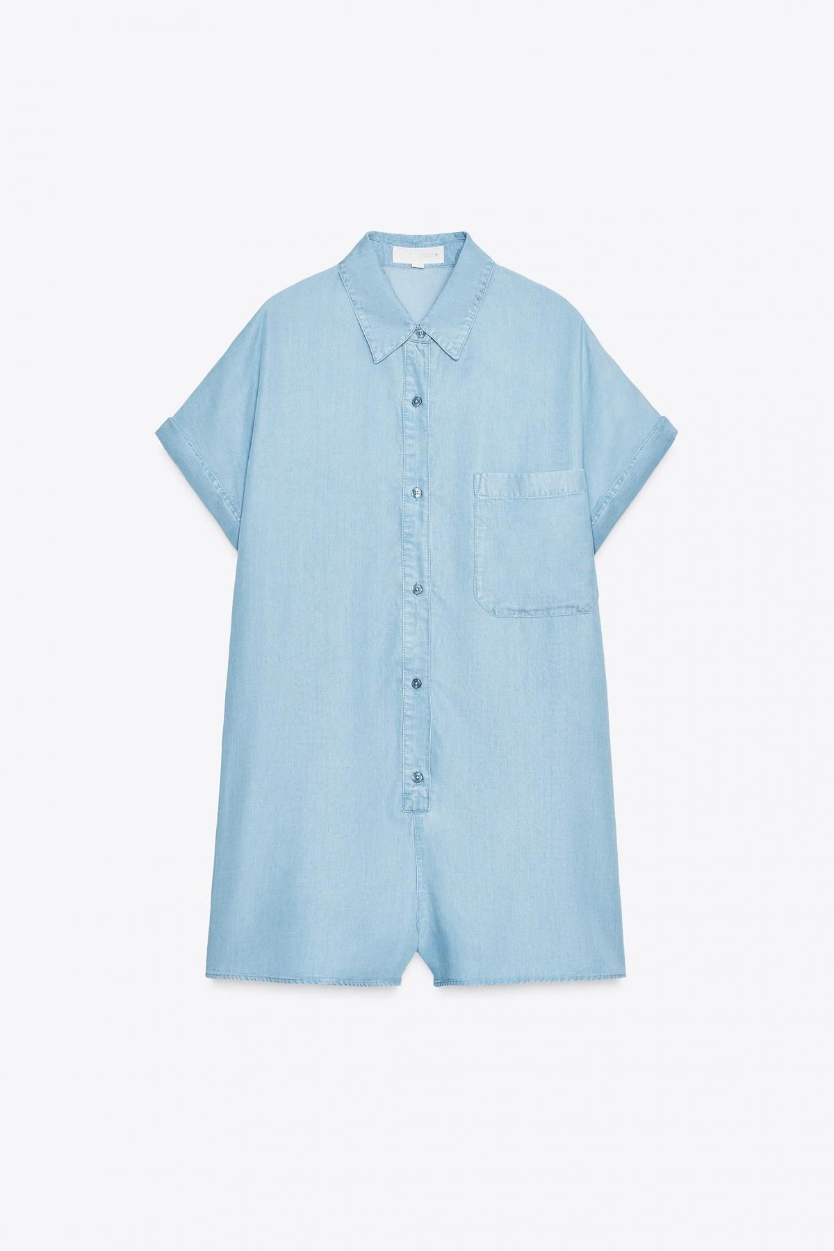 자라 라이트블루 베이직 포켓 점프수트 6929/383 LIGHT BLUE - 메인 이미지