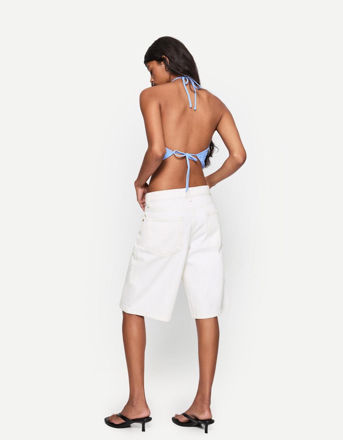 버쉬카 배기 데님 쇼츠 3193/335 OFF WHITE - 상세 이미지 3