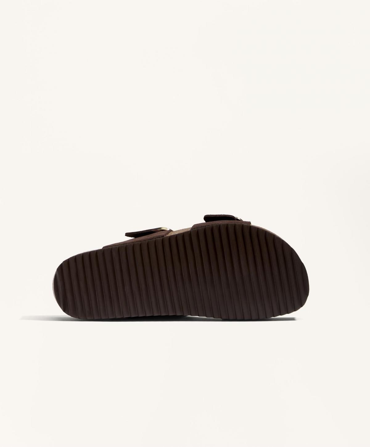 오이쇼 버클 스플릿 레더 슬라이드 샌들 1270/680 BROWN - 상세 이미지 4