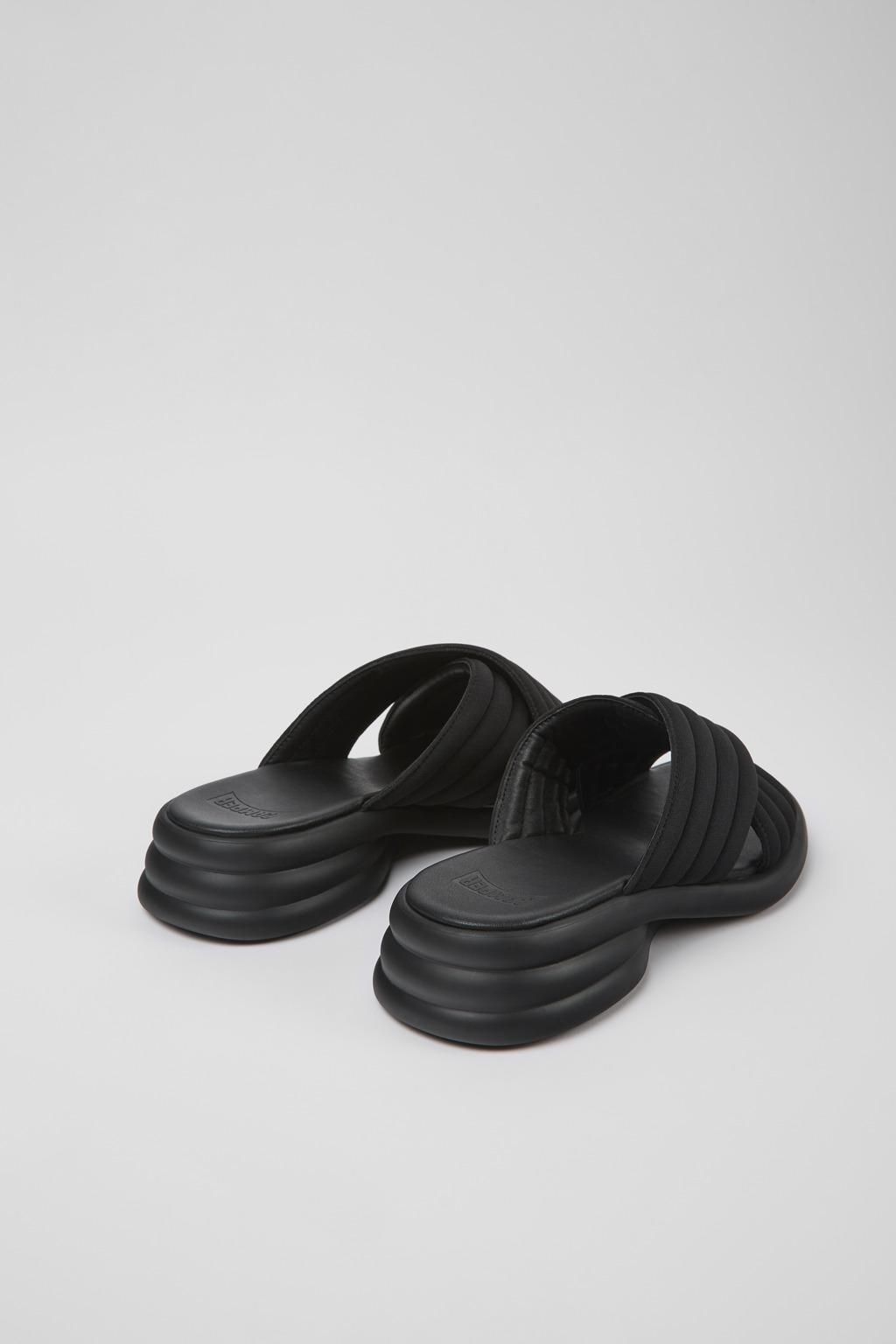 캠퍼 블랙 텍스타일 크로스 스트랩 웨지 샌들 Spiro K201539-004 BLACK - 상세 이미지 3