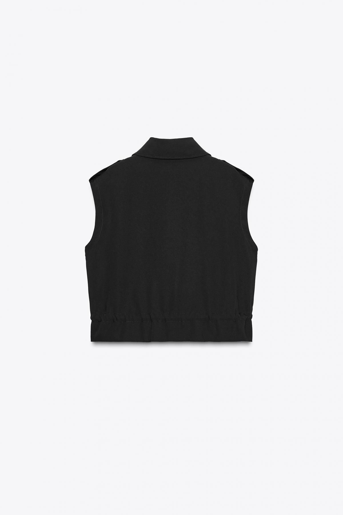 자라 테크니컬 카고 베스트 8150/745 BLACK - 상세 이미지 4