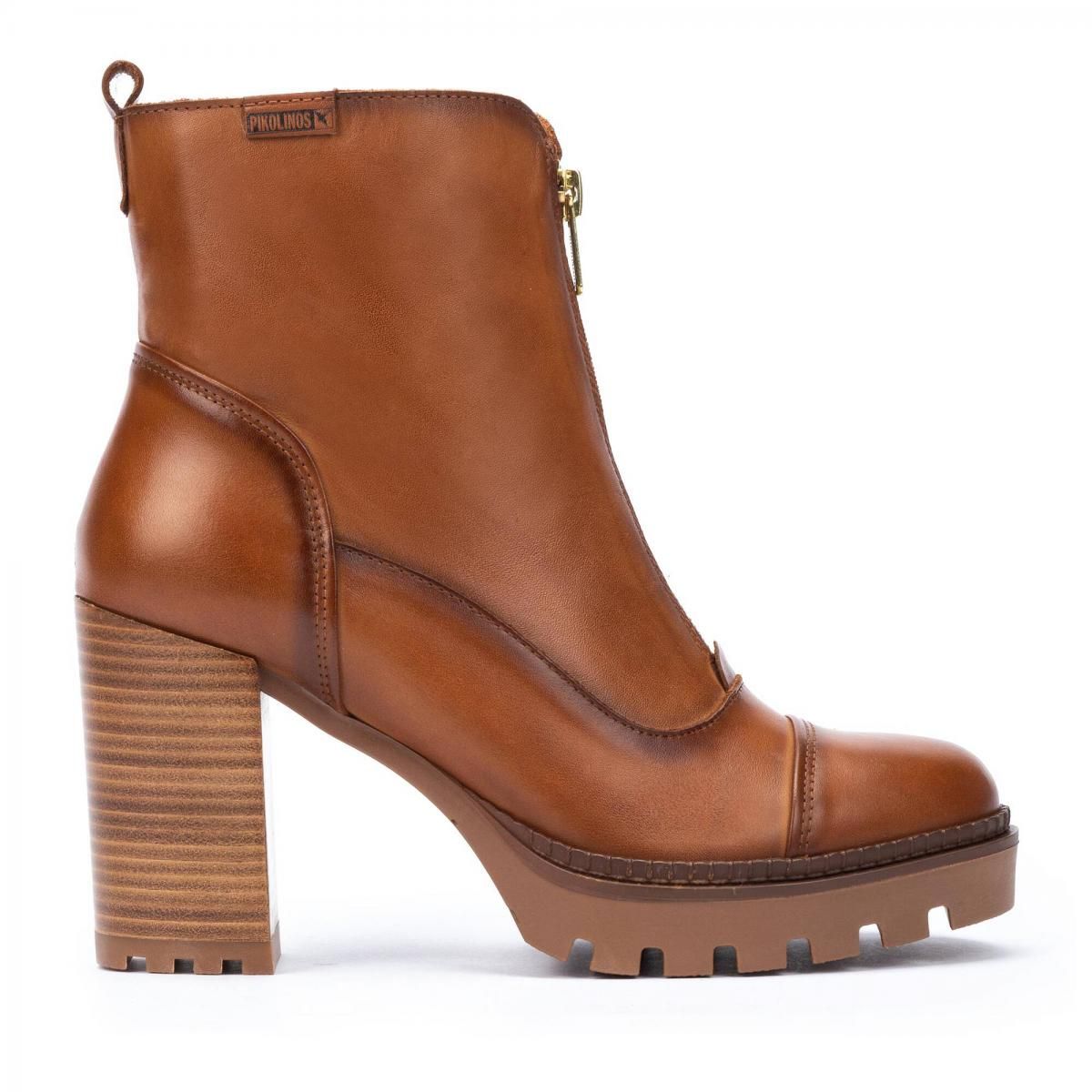 피콜리노스 청키힐 웨지솔 앵클부츠 CERVERA W1J-8829 BRANDY - 상품 이미지