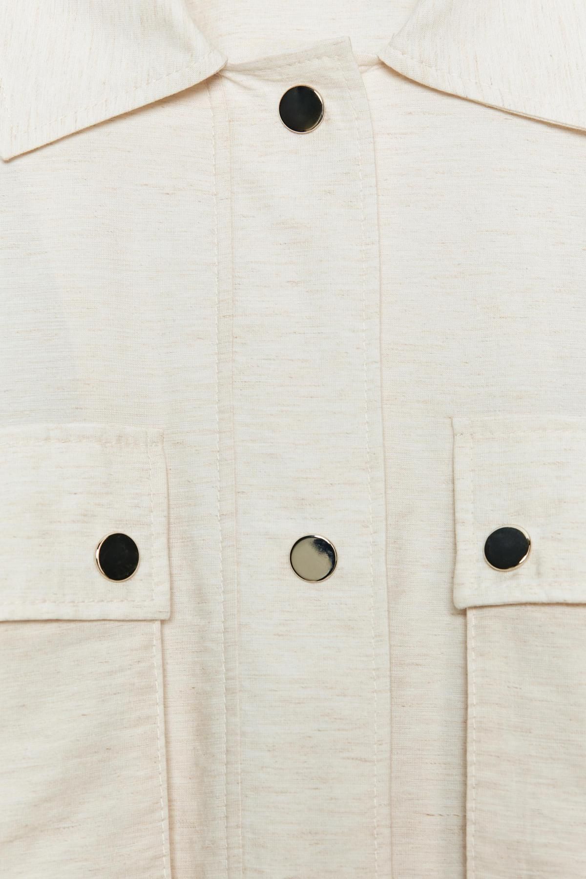 자라 테크니컬 오버핏 반팔 사파리 셔츠 7996/876 LIGHT BEIGE 이미지 7