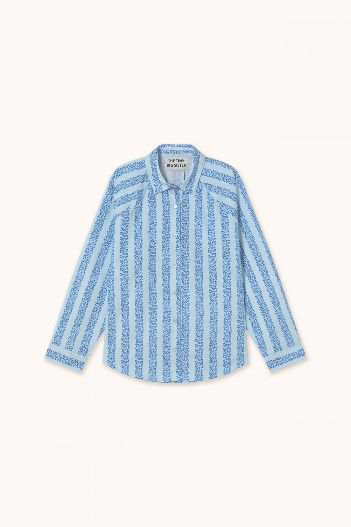 타이니코튼 스트라이프 플라워 패턴 긴팔 셔츠 SS25-652R33 ONE COLOR - 메인 이미지