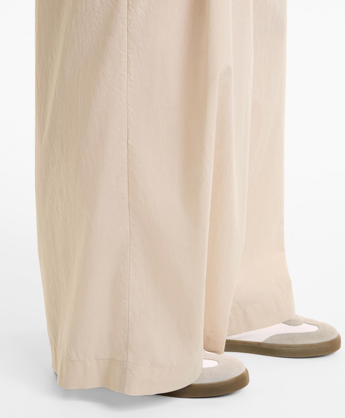 오이쇼 베이지 와이드핏 코튼 포플린 밴딩팬츠 3356/873 OATMEAL - 상세 이미지 5