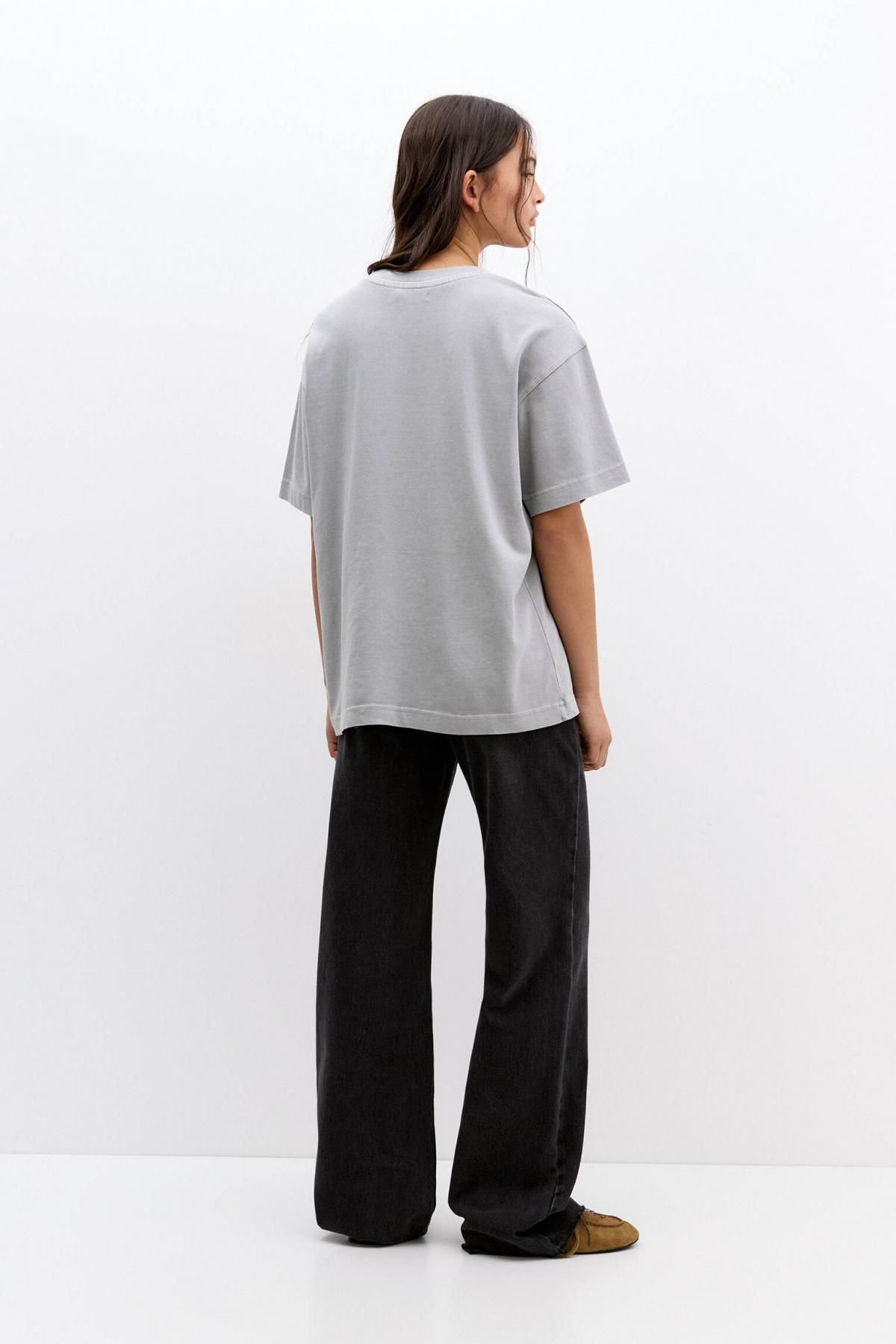 풀앤베어 오버핏 라운드넥 반팔 티셔츠 3245/331 GREY - 상세 이미지 4