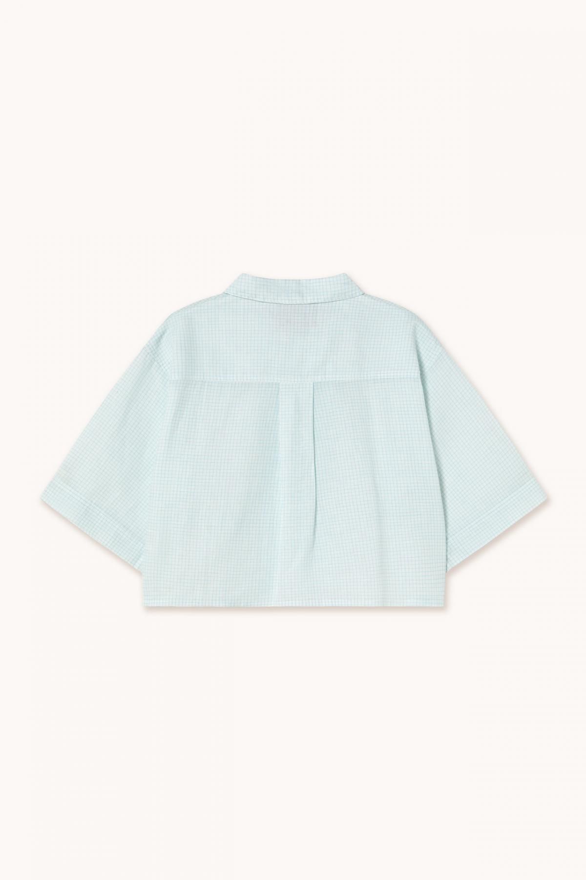 타이니코튼 그리드 크롭 반팔 셔츠 SS25-669104 ONE COLOR - 상세 이미지 5