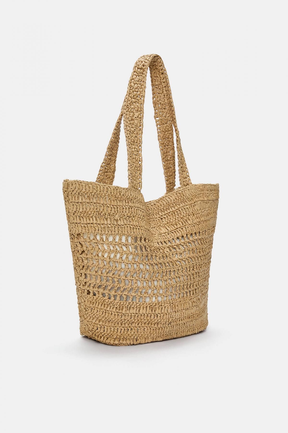 풀앤베어 내추럴 라탄 쇼퍼백 4023/640 BEIGE - 상세 이미지 2