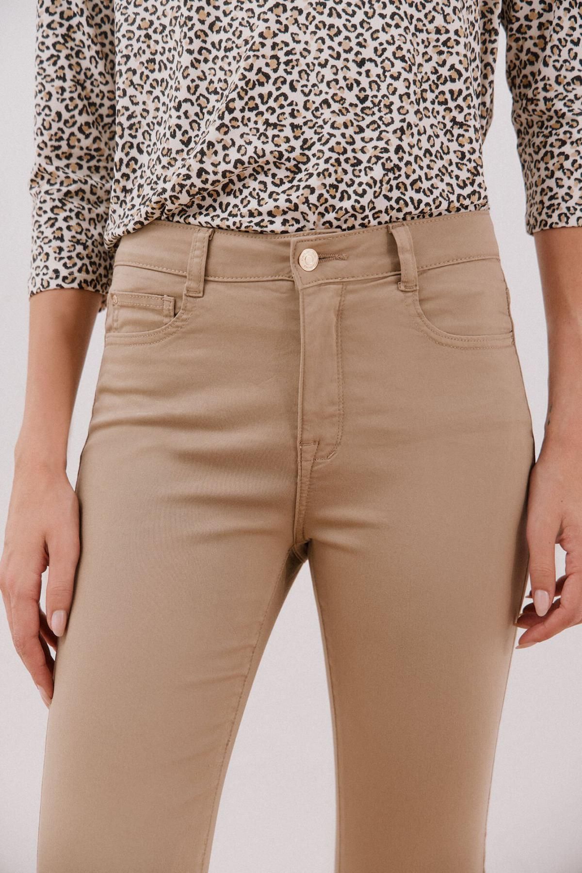 꼬르떼피엘 베이지 스트레치 슬림핏 컬러 팬츠 8122823 BEIGE - 상세 이미지 3