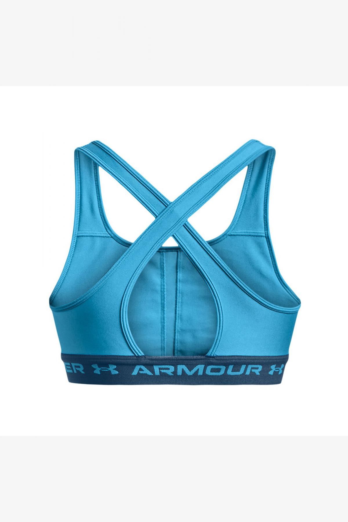 언더아머 테크니컬 크로스백 스포츠 브라 UA Crossback Mid 4232458 AZUL - 상세 이미지 4