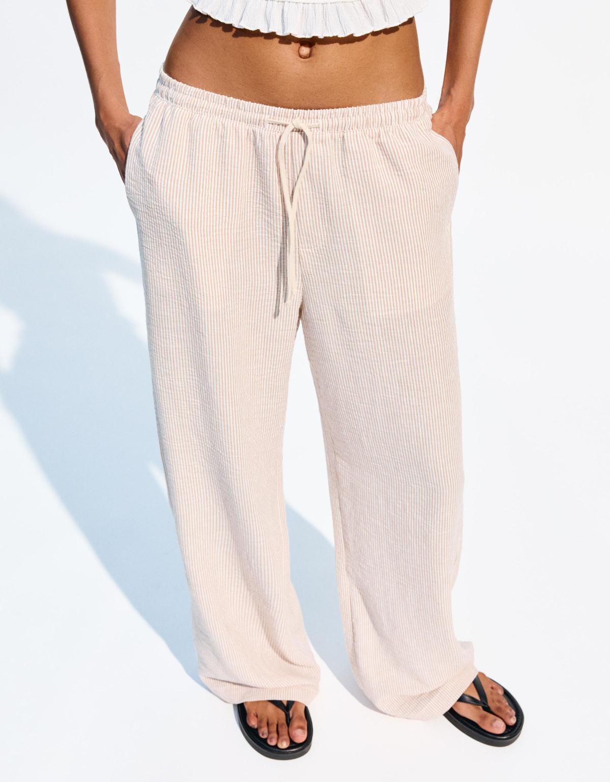 버쉬카 스트라이프 러스틱 팬츠 0102/741 SAND - 상품 이미지