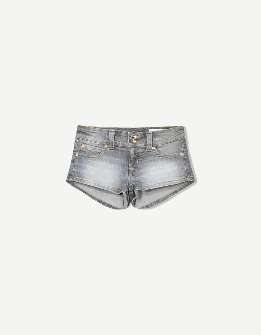 버쉬카 트렌디 연청 데님 미니 숏팬츠 3203/211 GREY - 상품 이미지