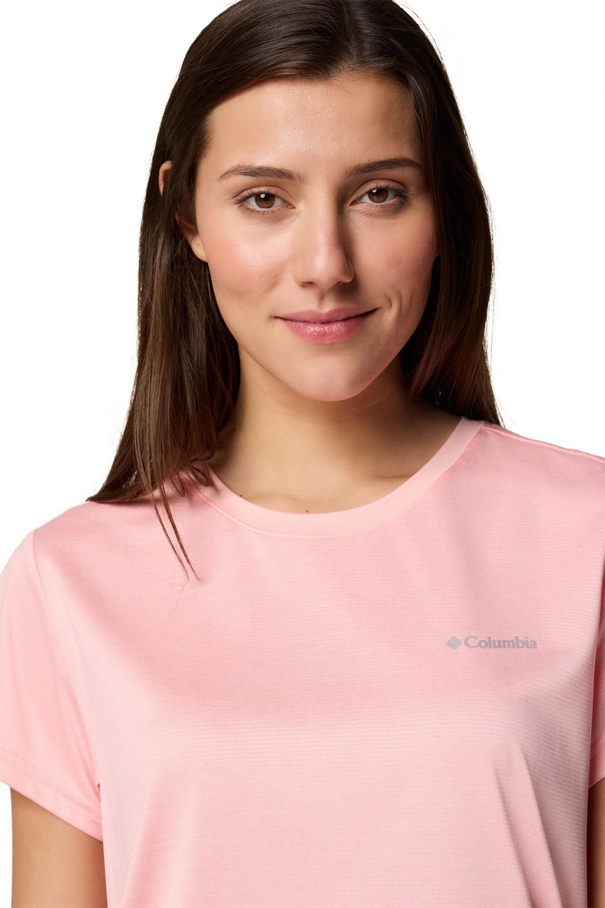 컬럼비아 테크니컬 오가닉 면 라운드넥 반팔 티셔츠 블루비스타 Columbia 여성 0149149 ROSA - 상세 이미지 3