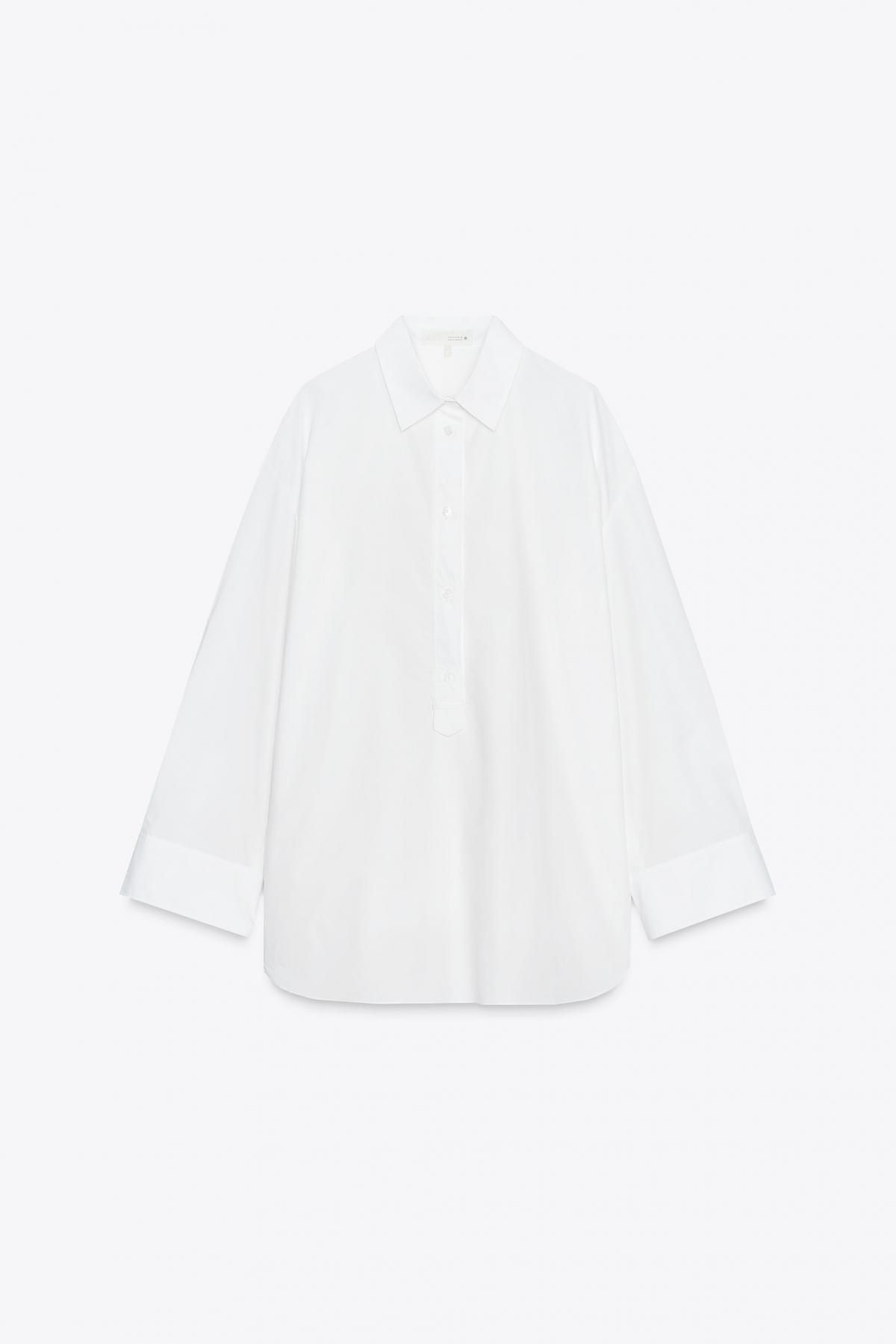 자라 프리미엄 코튼 포플린 롱슬리브 셔츠 4786/263 WHITE - 메인 이미지