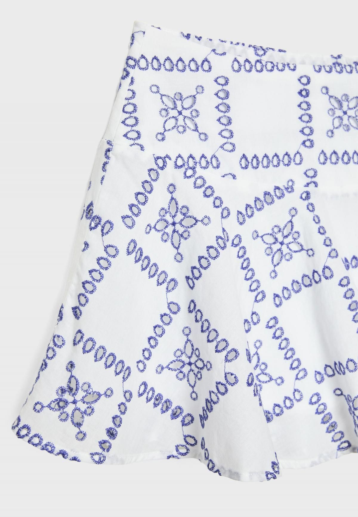 스트라디바리우스 자수 플루이드 미니 스커트 팬츠 1326/644 BLUE - 상세 이미지 3