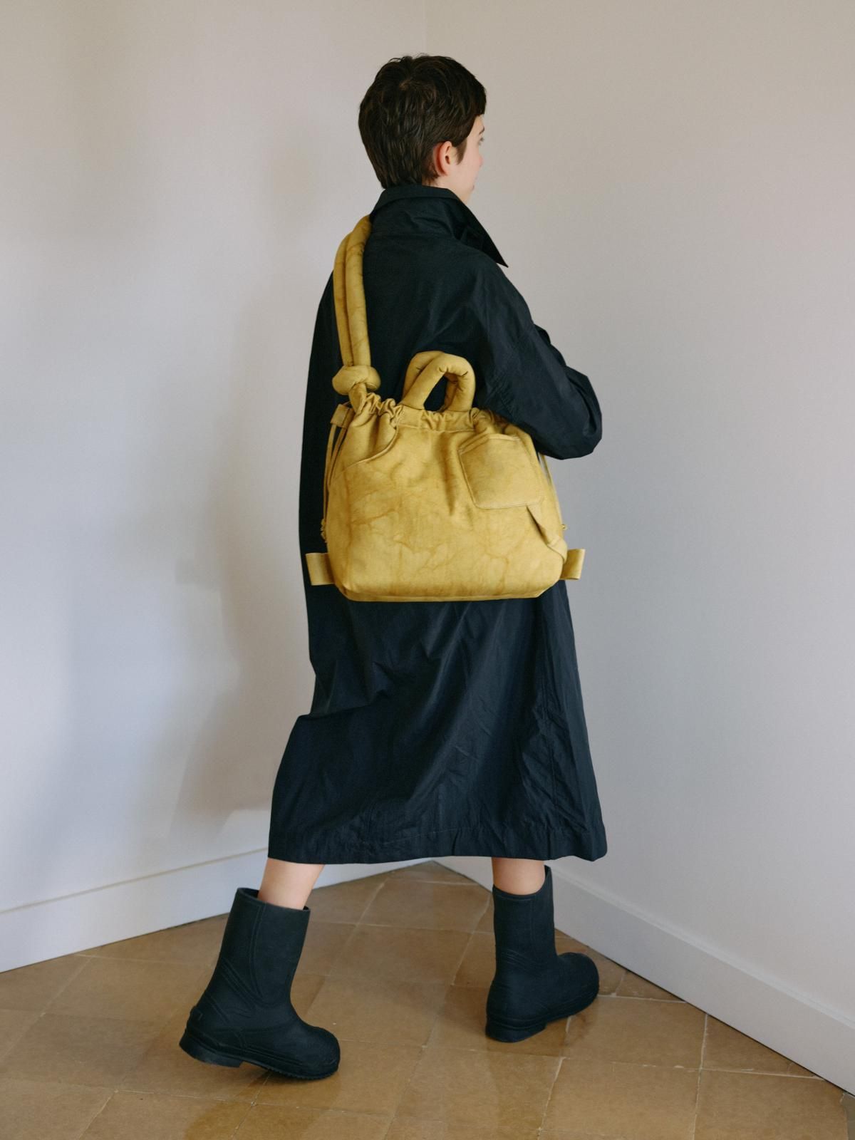 올랜드 코튼워싱 소프트 베이직 호보백 Ona Washed Bag 48115509887311 MUSTARD - 상세 이미지 4
