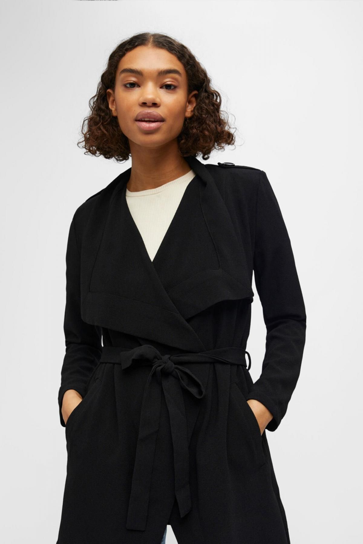오브젝트 테일러드 벨트 롱슬리브 재킷 7930039 NEGRO - 상세 이미지 4