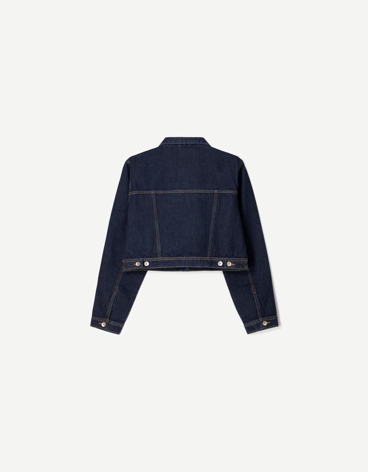 버쉬카 크롭 데님 재킷 1397/335 NAVY - 상세 이미지 5