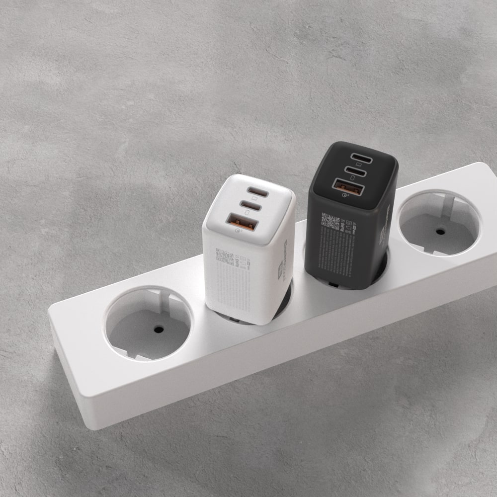 파우트 65W PD 3.0 PPS GaN 초고속 멀티 충전기 어댑터 화이트 - 상세 이미지 5