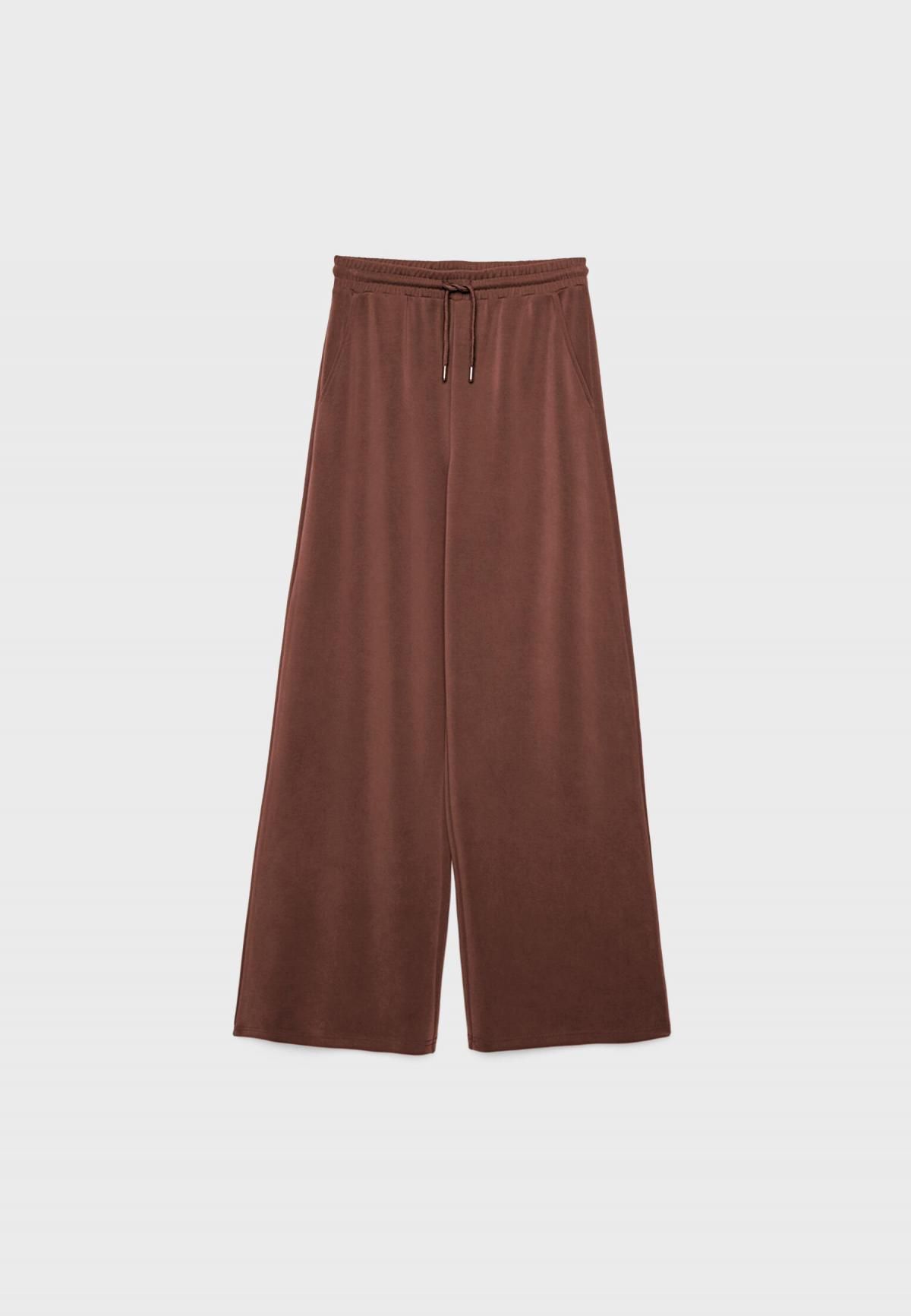 스트라디바리우스 소프트터치 모달 와이드 팔라조 팬츠 8737/276 BROWN - 상세 이미지 3