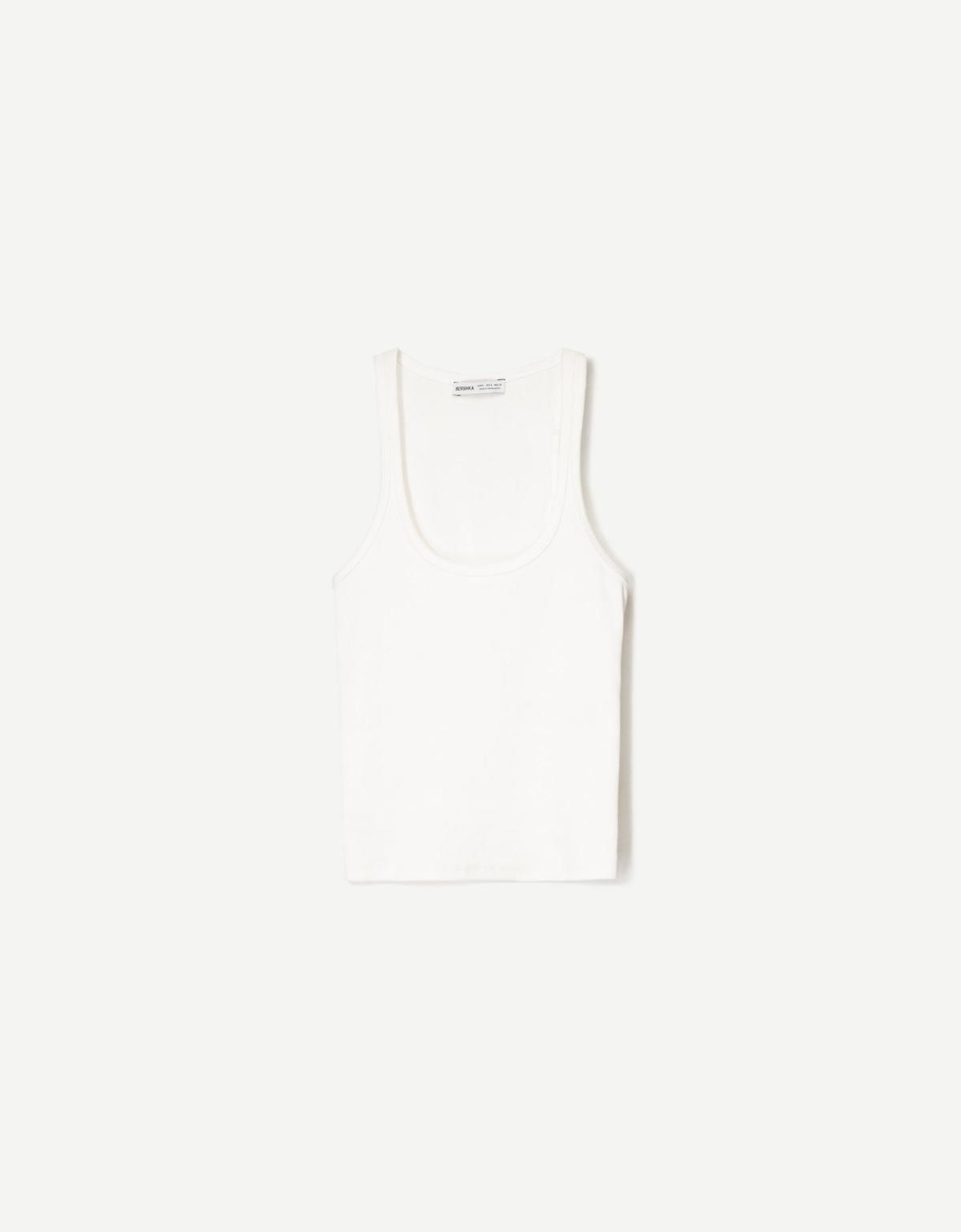 버쉬카 민소매 골지 티셔츠 2338/152 OFF WHITE - 메인 이미지