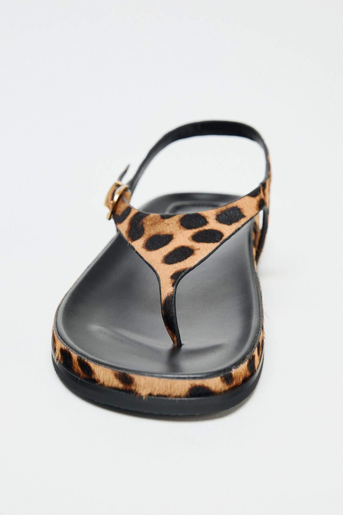 자라 레오파드 스트랩 레더 샌들 2625/510 LEOPARD - 상세 이미지 5