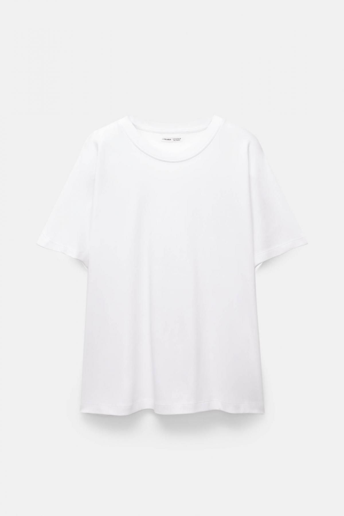 풀앤베어 오버핏 베이직 반팔 티셔츠 3245/331 WHITE - 상품 이미지